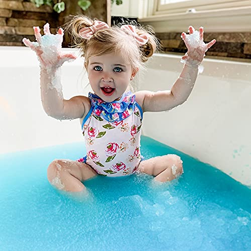 Baby Shark Gelli Baff Blue with Free Floating 3D Bath Sticker from Zimpli Kids, 1 Bath or 6 Play Uses, Magically turns water into thick, colourful goo, Bath Toy Gift for Children, Novelty & Gag Toy