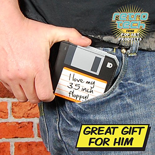 Retro Mens Wallet - novelty gift idea for him man father dad boy - FLOPPY DISC