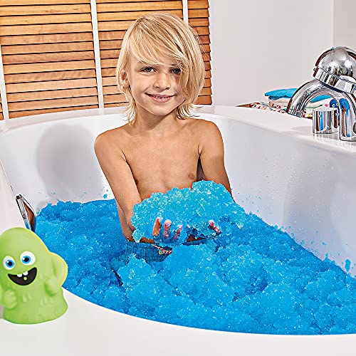 Baby Shark Gelli Baff Blue with Free Floating 3D Bath Sticker from Zimpli Kids, 1 Bath or 6 Play Uses, Magically turns water into thick, colourful goo, Bath Toy Gift for Children, Novelty & Gag Toy