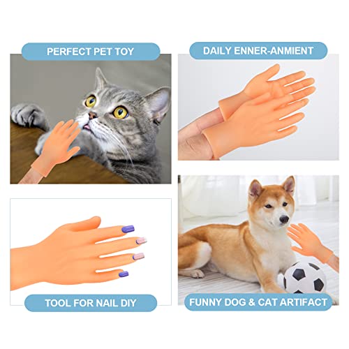 12Pcs Tiny Hands Fingers, Mini Rubber Finger Puppets Fun Novelty Rock-Paper-Scissors Finger Games Toys, Little Finger Hands Toys for Kids Gag Performance Party Favors TikTok Toys