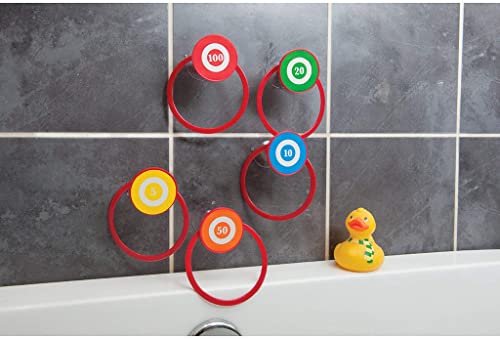 D.A.Y. Republic Bath time or Table Top Hoopla Game, Fun Bathroom Bath Hook a Hoop Game, Great Unique Gift, Retro Mini Game (Bath Time Hoopla)