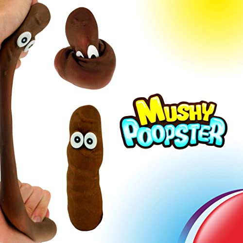 Stretchy Brown Poo Sensory Toy Like The Stretchy Banana But Poop Turd, Funny Novelty Prank, Magical and Squishy Stress Relief Fidget Fiddle Toy, Great for Children with Autism Special Needs ASD ADHD