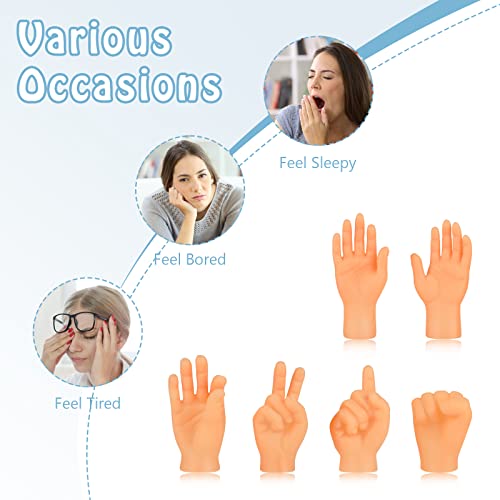 12Pcs Tiny Hands Fingers, Mini Rubber Finger Puppets Fun Novelty Rock-Paper-Scissors Finger Games Toys, Little Finger Hands Toys for Kids Gag Performance Party Favors TikTok Toys