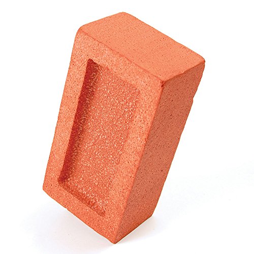 Bristol Novelty GJ386 Fake Brick Practical Joke Set, Unisex-Adult, Orange, One Size