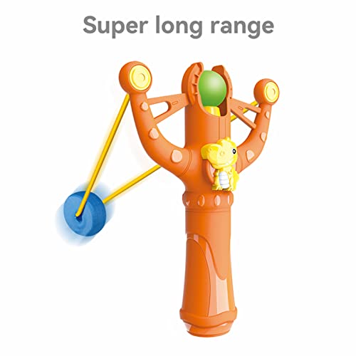 Okima Dinosaur Shooting Toy for Kids, Catapult Game with 10 Soft Foam Balls & 6 Bowling Toys,Novelty Shooting Slingshots Toys for Party, Camping and Outdoor,469-1