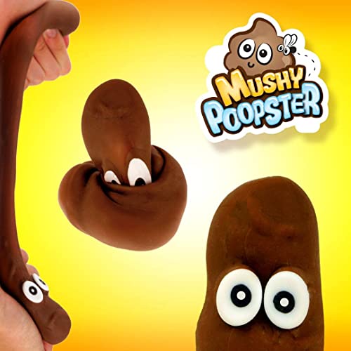 Stretchy Brown Poo Sensory Toy Like The Stretchy Banana But Poop Turd, Funny Novelty Prank, Magical and Squishy Stress Relief Fidget Fiddle Toy, Great for Children with Autism Special Needs ASD ADHD