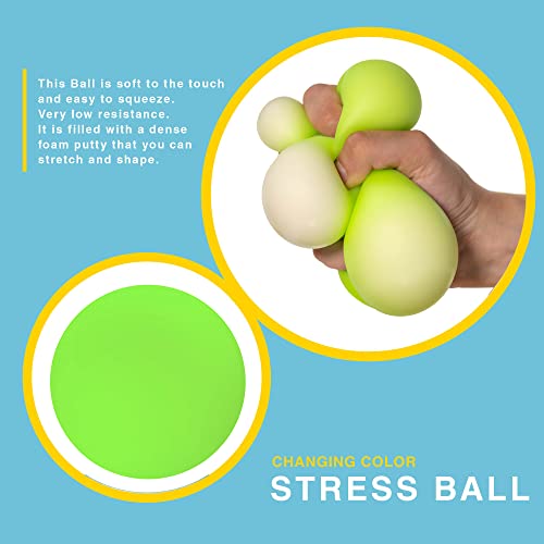Gifton Color Changing DNA Stress Relief Ball - Novelty Fidget Toy for Anxiety ADHD Physio Therapy - Gift for Kids Adults Men Women Teen - Birthday Present for Girl Boy Christmas Stocking Filler