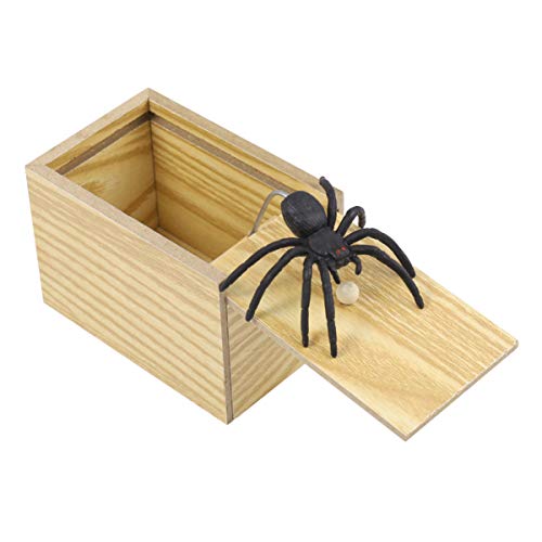 YeahiBaby Tricky Spider Prank Toys Fake Spiders Joking Box for Halloween Carnivals April Fools Day