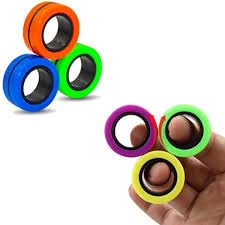 All Gadget New Decompression Magnetic Rings Fidget Toy Fidget Spinner Stress Relief Rings Props Decompression Magnetic Rings Fidget Toys For Adult And Children 3 in 1 Pack