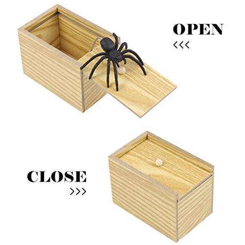YeahiBaby Tricky Spider Prank Toys Fake Spiders Joking Box for Halloween Carnivals April Fools Day