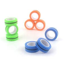 All Gadget New Decompression Magnetic Rings Fidget Toy Fidget Spinner Stress Relief Rings Props Decompression Magnetic Rings Fidget Toys For Adult And Children 3 in 1 Pack