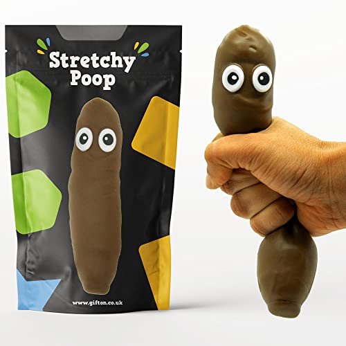 Gifton - Stretchy Poo Stress Relief Ball Fake Poop - Novelty 2020 Design - Gift for Boys Girls Men Women Teen Kids - Funny Birthday Joke Prank Present Christmas Stocking Filler Toys - 1 Supplied