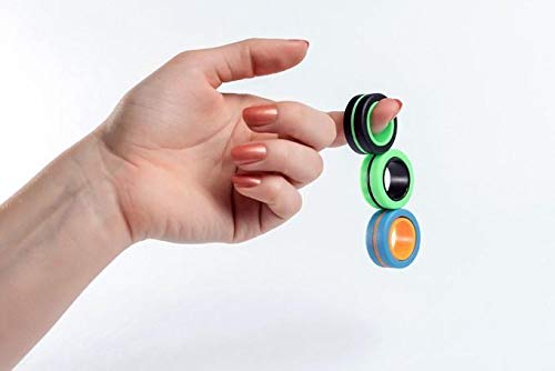 All Gadget New Decompression Magnetic Rings Fidget Toy Fidget Spinner Stress Relief Rings Props Decompression Magnetic Rings Fidget Toys For Adult And Children 3 in 1 Pack