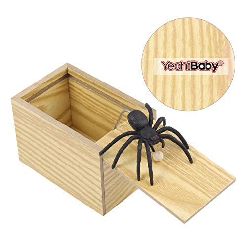 YeahiBaby Tricky Spider Prank Toys Fake Spiders Joking Box for Halloween Carnivals April Fools Day