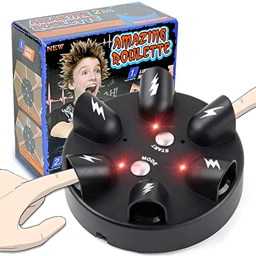 TINCAI Shock Roulette Game - Micro Electric Shock Lie Detector, Novelty Finger Shocking Toys for Party Games,True or Dare Game for Family Bar Polygraph Prank Gifts【2023 New Version】