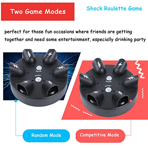 TINCAI Shock Roulette Game - Micro Electric Shock Lie Detector, Novelty Finger Shocking Toys for Party Games,True or Dare Game for Family Bar Polygraph Prank Gifts【2023 New Version】