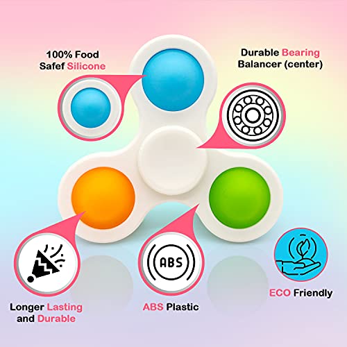 Yetech Fidget Pop Toy, 3 pcs Anxiety Stress Relief Fidget Toy, Fidget Gift For Kids