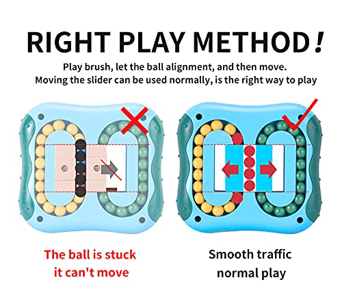 CaLeQi Decompression Rotating Magic Bean Cube Toys Square Rotating Small Beads Magic Cube Children's Puzzle Decompression Special Shape Magic Cube Ball Game Creative toys (Green)