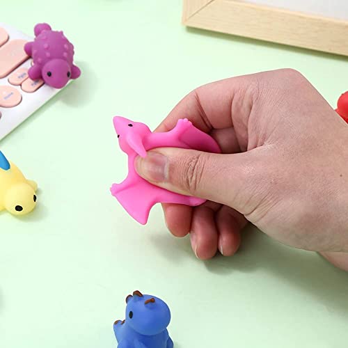 Cuotoy 18PCS Mochi Squishy Toys, Mini Kawaii Dinosaur Squishies Soft Fidget Toys Stress Squeeze Toys Party Bags Filler for Boys Girls Birthday Gifts…
