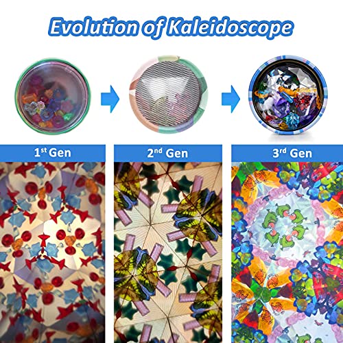 iKeelo Classic Tin Kaleidoscopes 2 Pack, Discover Hidden Animals, Crystal Clear View, Vintage Retro Toys in Gift Box