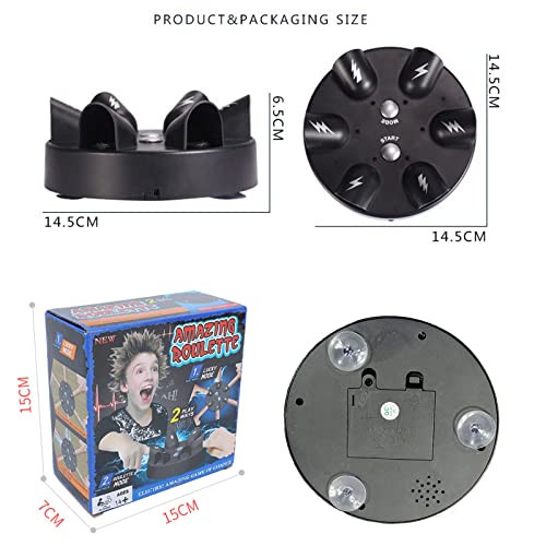 TINCAI Shock Roulette Game - Micro Electric Shock Lie Detector, Novelty Finger Shocking Toys for Party Games,True or Dare Game for Family Bar Polygraph Prank Gifts【2023 New Version】