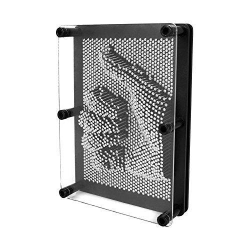 Global Gizmos 50350 Metal Pin Art Impression Toy / Ideal for Home and Office / Novelty Fun Gift / 3D Fun Desktop Sculpture Gadget / Classic Retro Game / 18cm x 13cm