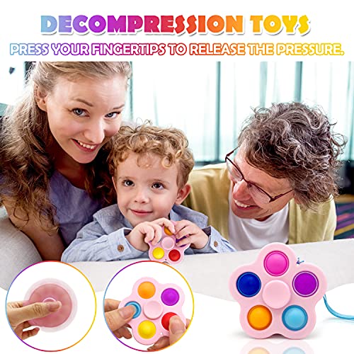 Yetech Fidget Pop Toy, 3 pcs Anxiety Stress Relief Fidget Toy, Fidget Gift For Kids