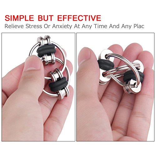 mciskin Flippy Chain Fidget Toy Relieves Stress Reducer, ADHD, Anxiety, and Autism (3 Pack)