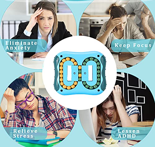 CaLeQi Decompression Rotating Magic Bean Cube Toys Square Rotating Small Beads Magic Cube Children's Puzzle Decompression Special Shape Magic Cube Ball Game Creative toys (Green)