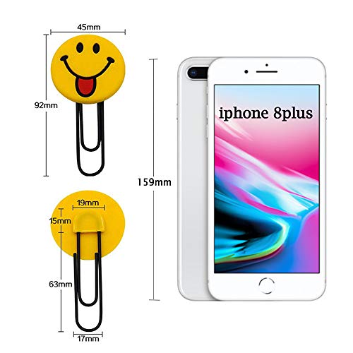Cute Smiley Bookmarks, Funny Paperclip Bookmark, Novelty Emoticon Book Marker for Kids, Girls, Boys, School Student (Random 20PCS)