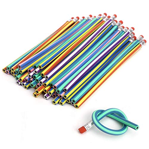 AHG 30 Pcs Soft Flexible Bendy Pencils Magic Bend Kids Children School Fun Equipmen