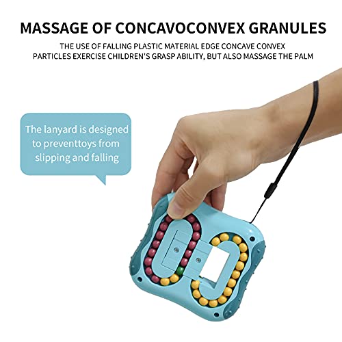 CaLeQi Decompression Rotating Magic Bean Cube Toys Square Rotating Small Beads Magic Cube Children's Puzzle Decompression Special Shape Magic Cube Ball Game Creative toys (Green)