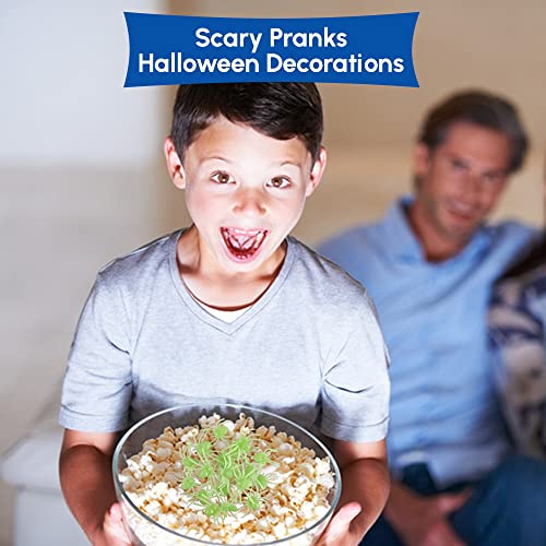 1ABOVE Glow in the Dark Spiders 20pcs Spider Party Pack Halloween Insects Trick or Treat Party Favours Loot Bag Fillers Novelty Gag Gift Scary Pranks Halloween Decorations (1)