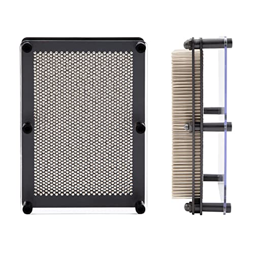 Global Gizmos 50350 Metal Pin Art Impression Toy / Ideal for Home and Office / Novelty Fun Gift / 3D Fun Desktop Sculpture Gadget / Classic Retro Game / 18cm x 13cm