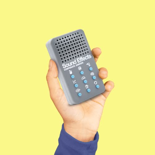 NPW Corporate Jargon Sound Machine, Portable Electronic Sound Maker, Novelty Prank Gift for Adults, Funny Sound Machine with 9 Sound Effects, Battery Included, Gray