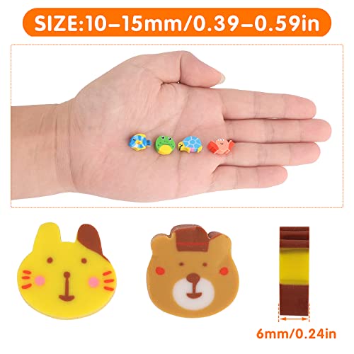 Cobee Mini Erasers for Kids, 100 Pieces Cute Animal Pencil Eraser Mini Pencil Erasers Novelty Erasers for Party Favors School Homework Rewards Gift (Animal Shape)
