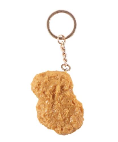 Panda Loco Realistic Chicken Nugget | Novelty Funny Gag Joke Keyring Key Chain Fast Food