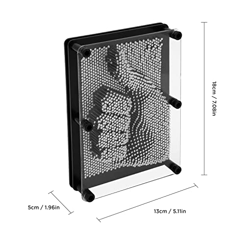 Global Gizmos 50350 Metal Pin Art Impression Toy / Ideal for Home and Office / Novelty Fun Gift / 3D Fun Desktop Sculpture Gadget / Classic Retro Game / 18cm x 13cm
