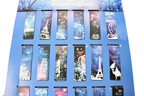 Fat-catz-copy-catz 2X Novelty Famous World Landmarks Arty Design Magnetic Book Mark Page Markers
