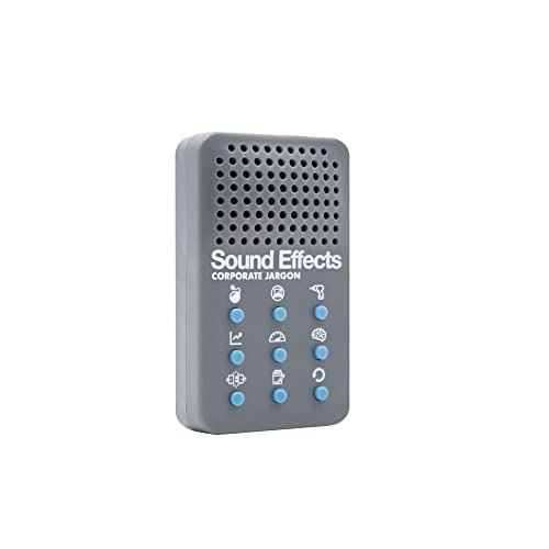NPW Corporate Jargon Sound Machine, Portable Electronic Sound Maker, Novelty Prank Gift for Adults, Funny Sound Machine with 9 Sound Effects, Battery Included, Gray