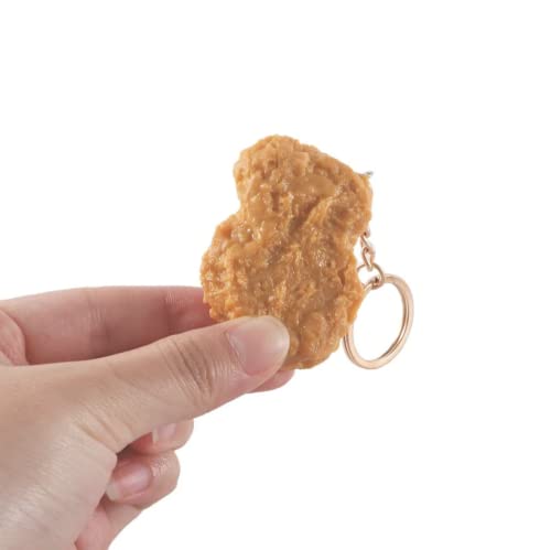 Panda Loco Realistic Chicken Nugget | Novelty Funny Gag Joke Keyring Key Chain Fast Food