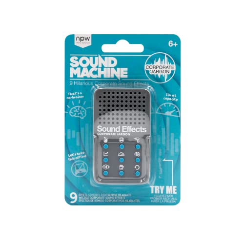 NPW Corporate Jargon Sound Machine, Portable Electronic Sound Maker, Novelty Prank Gift for Adults, Funny Sound Machine with 9 Sound Effects, Battery Included, Gray