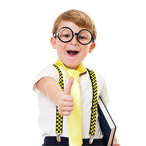 BOZILY 6 Pcs Kids Children Plastic Wizard Glasses No Lenses Glasses for Kids Lensless Dressup Glasses Round Novelty Glasses Wizard Round Glasses Frame for Kids Adult Fancy Dress Costume Cosplay Party