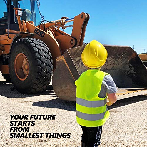 NOVELTY PLACE Construction Party Hats Toy, Yellow Soft Plastic Hats for Kids, Construction Party Dress Up Accessories (Pack of 12)