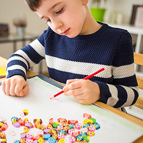 Cobee Mini Erasers for Kids, 100 Pieces Cute Animal Pencil Eraser Mini Pencil Erasers Novelty Erasers for Party Favors School Homework Rewards Gift (Animal Shape)