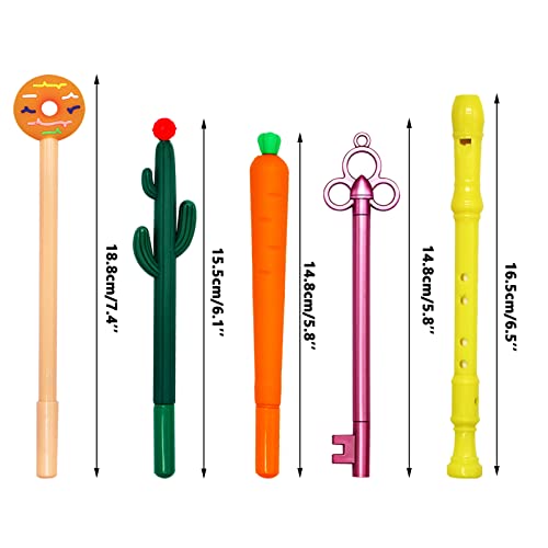 Yeelua 15Pcs Cute Cartoon Gel Pens, Writing Pens, Novelty Pen for Kids, Kawaii Fun Pen for Girls, 0.5mm Fine Handwriting Pen for Birthday Present School Prize Student Gift