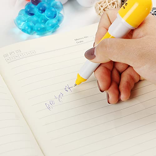 JZK 60 x Novelty mini retractable ballpoint pens with cute emoticon for kids cute biro pen stationery gift for girls children birthday party bag filler party favour