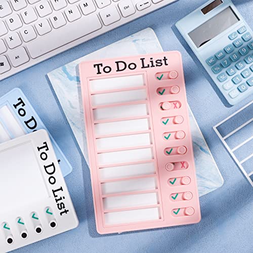 RosewineC 3 Pcs to Do List Chore Chart for Kids,Checklist Board Detachable Reusable Daily Schedule Memo Checklist Chore Chart Planner Board with 10pcs Cardstocks for Adults Kids Office Home