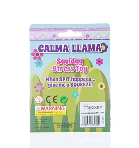 Boxer Gifts Calma Llama Stress Toy - Squishy Fidget Toys & Stress Balls For Adults - Helps With Anxiety Relief - Office Desk Toy Fun Stocking Filler Gifts For Women - Colleagues Secret Santa Gift