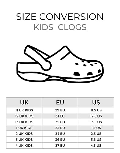 Minecraft Classic Clogs Sandals Kids | Boys Girls Game Characters Weapons Novelty Charms Sliders | Supportive Strap Ventilated Summer Beach Pool Footwear Black